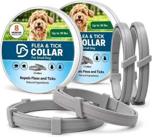 Flea Collar for Dogs Small, Flea & Tick Collar for Small Dogs 4 Pack