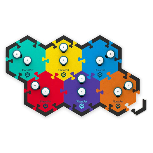 FluentPet Edge Pieces (Set of 32) - for Hextiles that Hold Cat & Dog Buttons for Communication - Edge Pieces Protect Talking Buttons for Dogs Hextiles from Dirt Build-Up & Damage