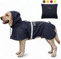 Dog Raincoat Waterproof Hooded, Large Dogs, Navy Blue, 5XL