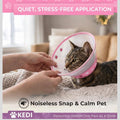 Cat Cone Collar After Surgery to Stop Licking, Escape-Proof, Pink Medium