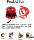 Small Animal Harness and Leash Set, Adjustable Escape-Proof Ferret Harness Vest for Adult Ferret, Meerkat, King Squirrel