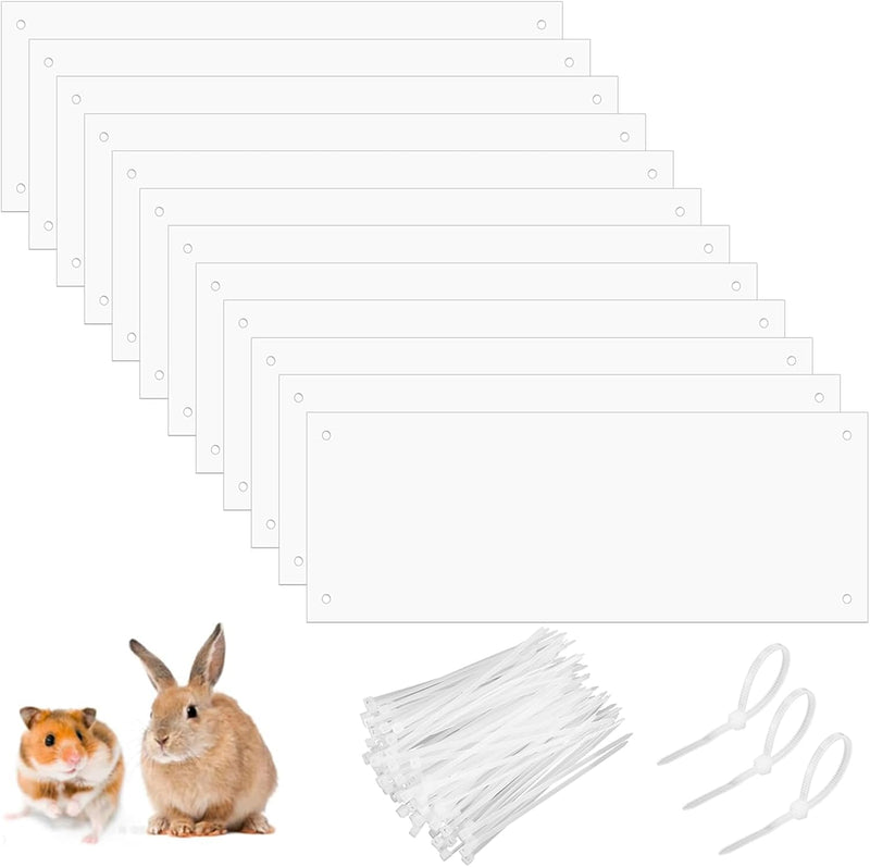12 Pack Hamster Cage Liner, Clear Cage Accessories Urine Guards