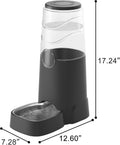 Automatic Dog Water Dispenser with Stainless Steel Bowl,Gravity Pet Waterer, Automatic Water Injection and Stop Water In