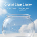 1 Gallon Plastic Fish Bowl, Shatterproof Clear Round Goldfish Betta Tank, Small Bubble Bowl Vase for Centerpiece, Candy 