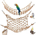 2 Packs Natural Bird Rope Net Parrot Swing Hammock for Birds Parrot Ladder Macaw Hanging Hammock Activity Toy for Rats P
