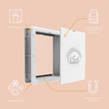 Hakuna Pets Essential Pet Door for Screens, Doors and Walls up to 2.17" Thick, for Dogs and Cats up to 11 lbs