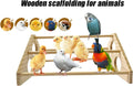 Large Wooden Pine Chick Perch Roosting Bar for Baby Chicks Brooder Coop, Chicken Training Toy Stand
