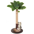 PAWALAYA Cat Scratching Post 35 Inch Tall, Cat Scratcher Tree Tower with Thickened Stable Non-Slip Base, Natural Sisal Rope with Interactive Hanging Ball & Mouse Toy for Indoor Adult Cats & Kittens