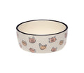 Pearhead Ceramic Cat Bowl, Holds 12 oz, Whisker-Friendly Pet Dish for Food and Water, Cute Cat Face Design