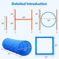 XiaZ Dog Agility Course Backyard Set, Dog Obstacle Course Training Starter Kit Pet Outdoor Game with Tunnel, Agility Hur