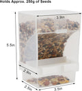 Hypeety Automatic Bird Feeder No Mess Parakeet Cage Seed Food Dispenser