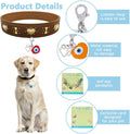 DELORIGIN 14pcs Heart Evil Eye Collar Pendants for Cat Dog Alloy Glazed Pet Collar Pendants Clip-on Dog Paw Pet Puppy Collar for Bag Keychain Jewelry Making Training Home Decor