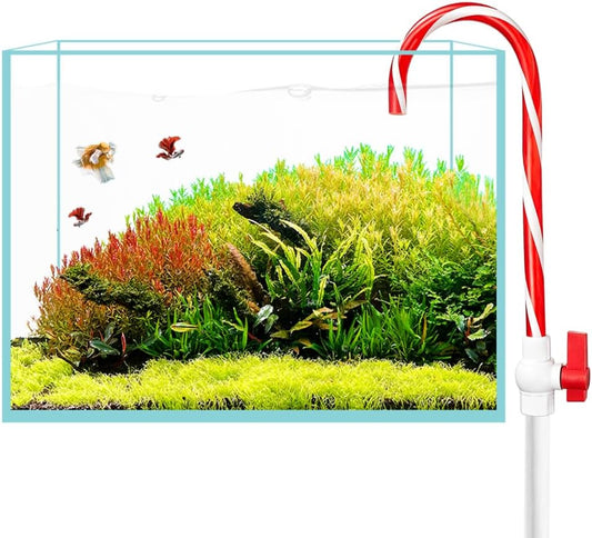 MiOYOOW Aquarium Water Changer, Hanging Water Filler Hook with Flow Control Switch & 3 Size Nozzles for Freshwater Saltw