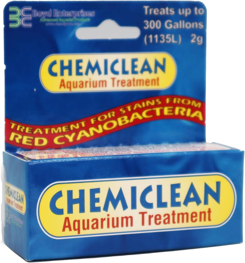 Boyd Chemiclean 2g Treats up to 300 Gallons - Effective Cyanobacteria Chemi-Clean for Marine & Freshwater Aquariums, Saf