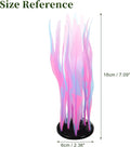 Aquarium Glowing Kelp Plant, Soft Silicone Glowing Decorations Pink 2pcs
