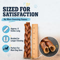 hotspot pets Braided Bully Sticks for Dogs -6 Inch Stix (10 Pack) Premium All Natural Long Lasting, Low Odor, Twisted Be