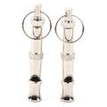 2pcs Ultrasonic Silent Dog Whistle, Stainless Steel Portable Dog Whistle to Stop Barking Professional Dog Training Whistle