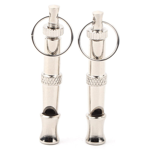 2pcs Ultrasonic Silent Dog Whistle, Stainless Steel Portable Dog Whistle to Stop Barking Professional Dog Training Whistle