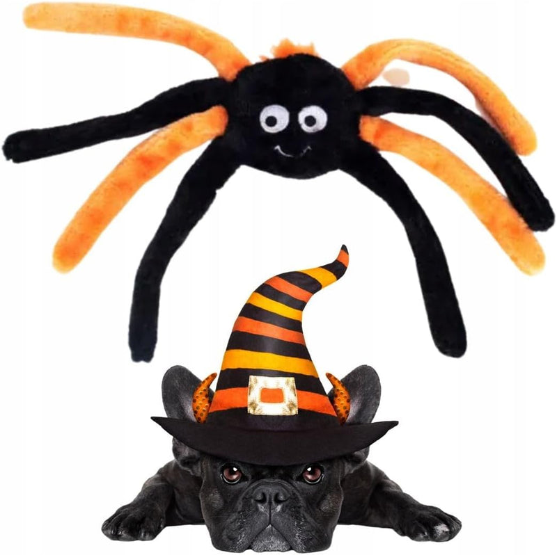 ZippyPaws Spiderz - Small Orange Plush Dog Toy