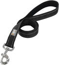PenSeepet Dog Leash 6 FT Padded Handle Nylon Reflective Dogs Leashes for Medium Dogs Black