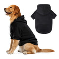 BAOBICUTE Dog Basic Hoodie Soft Dog Clothes Cold Weather Sweaters for Medium Large Dogs Cozy Fabric Warm Sweatshirt with Leash Hole for Boys (Black, X-Large (35-55 lbs))