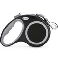 EC.TEAK Retractable Dog Leash 26 FT, Heavy Duty Dog Leash for Dogs up to 110lbs, Strong Nylon Tape No Tangle, One-Handed Brake, Pause, Lock, Perfect for Medium Large Dogs (Black, 26 FT(66-110 LBS))