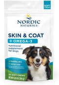 Nordic Naturals Dog Omega-3 Chews, Skin & Coat - EPA/DHA - 30 Count