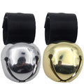 SCENEREAL Dog Collar Bell for Training, Hiking, Walking, Hunting, Pet Tracker, 2 Pack 1.0" Extra Loud Pet Bell for Save Wildlife and Birds (Bear Bell, Cow Bell) Gold | Silver for Small Medium Dogs