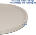 Arespark Pet Silicone Food Mat, 8in x 8in Nonslip Waterproof Feeding Bowl Mat with Raised Edges for Food and Water Preve
