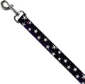 Buckle-Down Pet Leash - Glowing Stars in Space Black/Purple/White