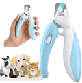 Ginalaia Cat Dog Pet Nail Clippers with Light, Llluminates Cat Dog Nails Or Bloodline, Safety Pet Nail Clipper for Dogs, Cats, Rabbits, Sharp, No Nail Splitting(Blue)