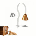 yayaboqu Dog Doorbell for Potty Training, Wall Mounted Bronze Bell with White Metal Bracket, 7.09 Inch Height, Includes 3 Mounting Screws, Scratch-Free Design, Rust-Proof