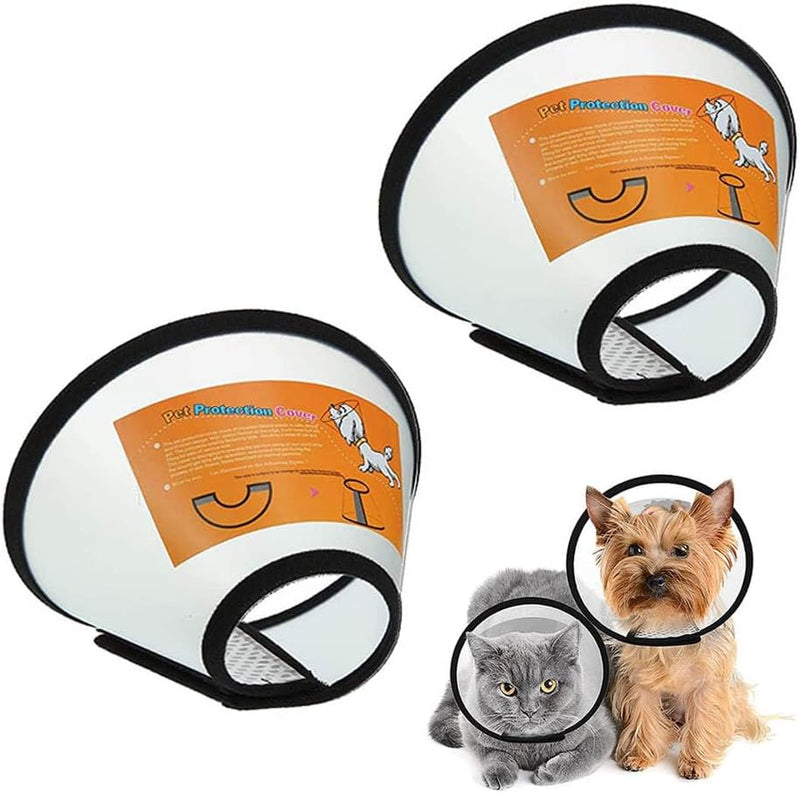 VOVIGGOL 2 Pack Cat Cones to Stop Licking, Cat E Collar Pet Cone for Cats After Surgery, Pet Elizabethan Collar Dog Head
