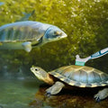 2Pcs Turtle Cleaning Brush Mini Double-Sided Cleaning Brush Tortoise Accessories for Turtle Shell Fish Tank