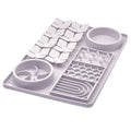 Evenco Slow Feeder Bowl, Silicone Lick Mat with Suction Cups for Dog Cat, Snuffle Mat for Pet Smell Training, Puzzle Toys for Bored Puppy, Sniff Mat for Slow Eating and Keep Busy, Lavender Gray