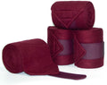 Horse Polo Leg Wraps Soft Fleece Wraps Equestrian Leg Bandage 4-Pack (Cob(8.2ft), Wine Red)