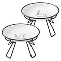 Kitwinney Ceramic Elevated Cat Bowls - Whisker Friendly, Anti-Vomiting, Stylish & Hygienic Cat Bowl Set (Line Cat, 2 Pack)