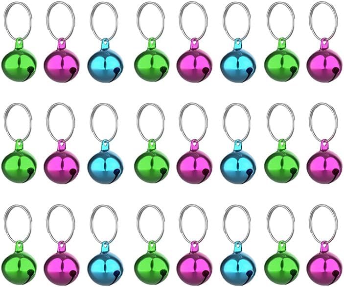SKYPIA Round Dog Bells Dog Charm Bells Pet Pendant, 3 PCS Anti-Lost Training Bells for Collars, Suitable for Pet Pendant