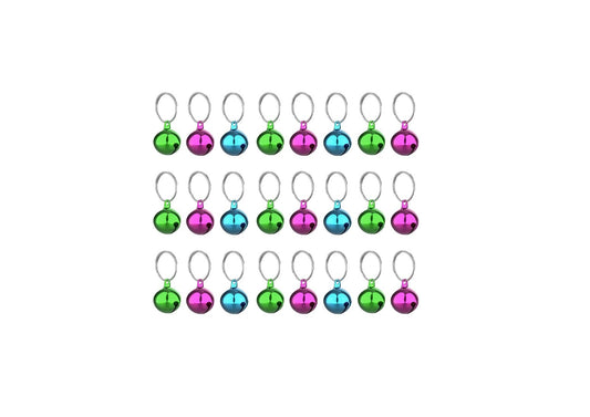 SKYPIA Round Dog Bells Dog Charm Bells Pet Pendant, 3 PCS Anti-Lost Training Bells for Collars, Suitable for Pet Pendant Accessories,1/2-Inch, Random