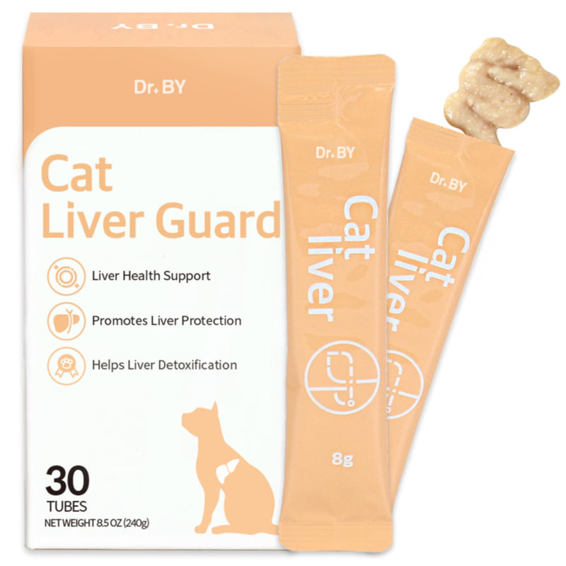 Doctor By Cat Liver Guard Squeezable Liver Supplement for Cats Feline Hepatic Support with Milk Thistle, Artemisia annua(SPB-201), Taurine lickable Formula Individually Packaged