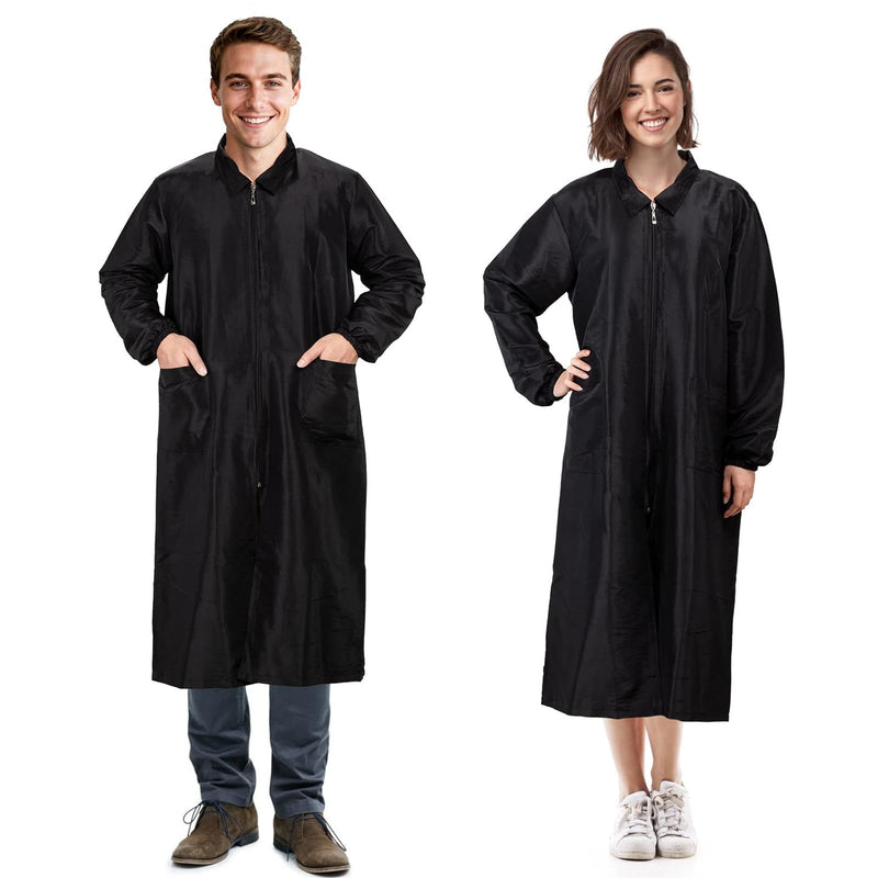 Noverlife Long Length Pet Grooming Workwear with Pockets, Lightweight Anti Static Hairdresser Smock Barber Jacket