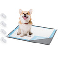 Timgle 1 Dog Pee Pad Holder Puppy Pad Tray 30 x 24 Inches Silicone Dog Potty Tray No Spill Pee Mat Potty Cushion Holder with 4 Clamps for Pets, Easy to Clean and Store(Gray)