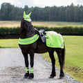 HORZE Horse Leg Wraps, Reflective Neon Yellow Safety Gear for Night Riding