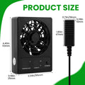 Reptile Ventilation Fan, Auto Temperature/Thermometer Control LED Digital Humidity Gauge, °C/°F Switchable Dehumidifier 