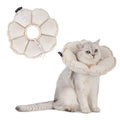 H HIDREAM Soft Cat Cone Collar， Cute Adjustable Cat Recovery Collar，Elizabethan e Collar that can Protect Head and Foot Wounds，Egg White All-Season Style