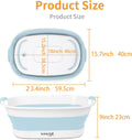 Collapsible Dog Bath Tub, Portable Puppy Bathtub with Drain Plug