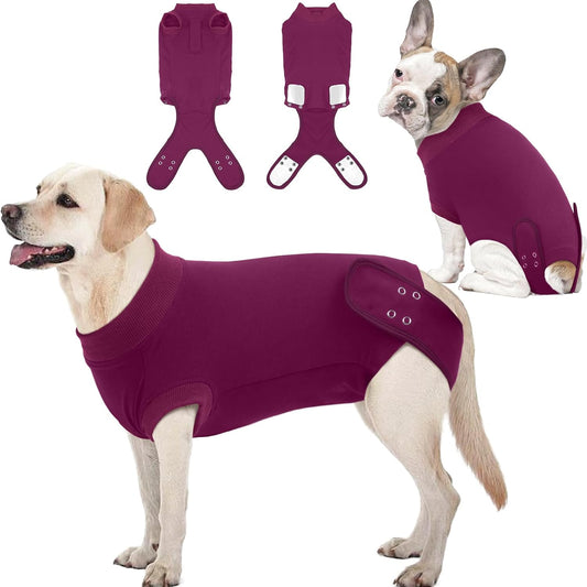 IDOMIK Dog Recovery Suit for Neuter Spay,Anti-Licking Dog Surgical Bodysuit