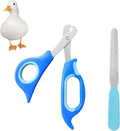 Call Duck Nail Clippers with Nail File，Stainless Steel Call Duck Chicken Hen Roster Goose Toe Nail Clippers Professional
