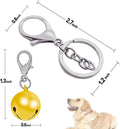 Aoche Pet Bells for Dog Cat Collar 6 pack,Charm Pet Pendant Accessories with1 Pack Stainless Steel Keychain