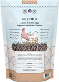Mile Four Chicken Grit for Layer & Grower Chickens Age 8-20+ Weeks - 100% Natural Mineral Chicken Grit Quartzite, Poultry Grit, USA Mined, 4 lbs